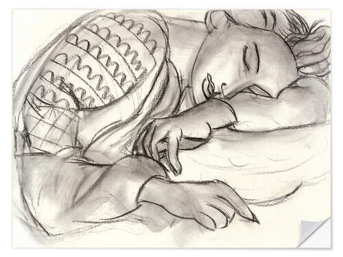 Sisustustarra Sleeping Girl in Romanian Blouse, 1939