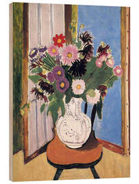 Trätavla Vase with flowers, 1919
