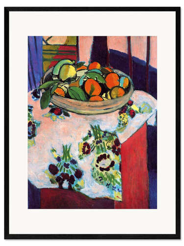 Ingelijste kunstdruk Still life with oranges, 1913