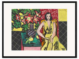 Gerahmter Kunstdruck Sitzende Frau mit Vase, 1941