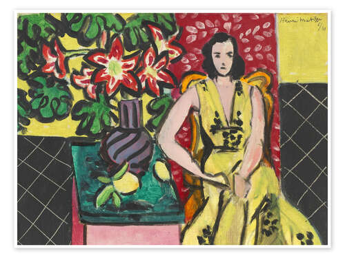 Poster Seated Woman with a Vase, 1941