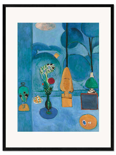 Gerahmter Kunstdruck Das blaue Fenster, 1913