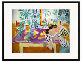 Gerahmter Kunstdruck Stillleben mit Schlafender, 1940
