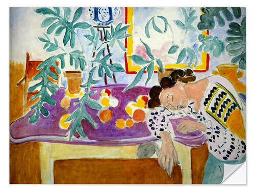 Muursticker Still Life with Sleeping Woman, 1940