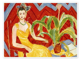 Wall print Yellow Dress, 1943 - Henri Matisse
