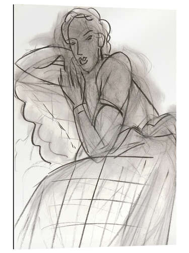 Quadro em plexi-alumínio Sleeping girl in Romanian blouse, 1939