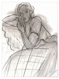 Sisustustarra Sleeping girl in Romanian blouse, 1939