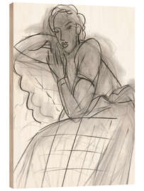 Tableau en bois Jeune fille dormant á la blouse roumaine, 1939