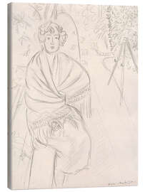 Leinwandbild Woman with a Shawl, in a Garden, 1918 - Henri Matisse