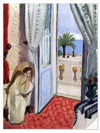 Selvklebende plakat Room at the Hotel Mediterranee, Nice, 1919