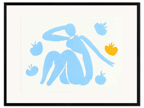 Impressão artística com moldura Nude with Oranges