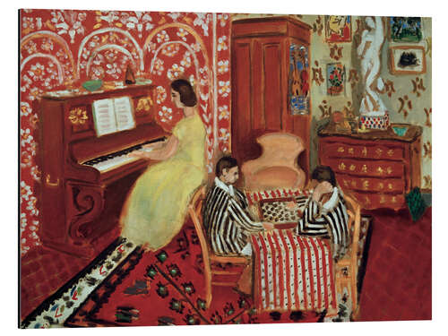 Aluminiumtavla Piano Player and Checkers Player, 1924