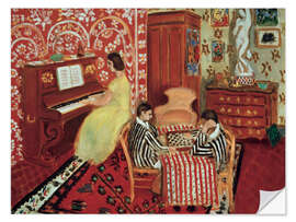 Wandsticker Klavierspielerin und Damespieler, 1924