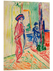 Tableau en verre acrylique Marquet peignant un nu, dans l'atelier de Manguin, 1905 - Henri Matisse