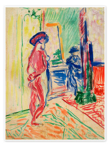 Plakat Marquet paints a nude, In Manguin's studio, 1905