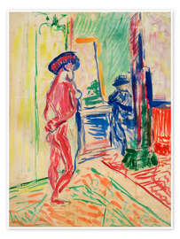Obraz Marquet paints a nude, In Manguin's studio, 1905 - Henri Matisse