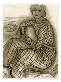 Poster Jeune femme assise en robe de résille, 1939