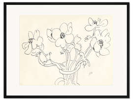 Gerahmter Kunstdruck Anémones in a Vase, 1944