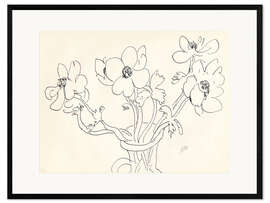 Gerahmter Kunstdruck Anémones in a Vase, 1944