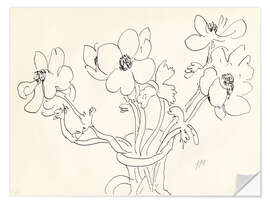 Muursticker Anémones in a Vase, 1944