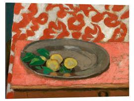 Tableau en aluminium Citrons sur une assiette en étain, 1926