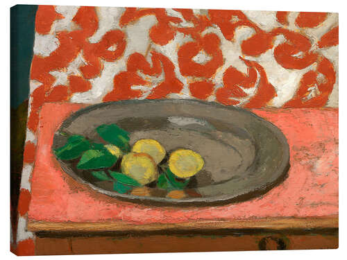 Lærredsbillede Lemons on a pewter plate, 1926