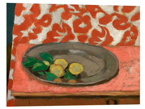 PVC-taulu Lemons on a pewter plate, 1926