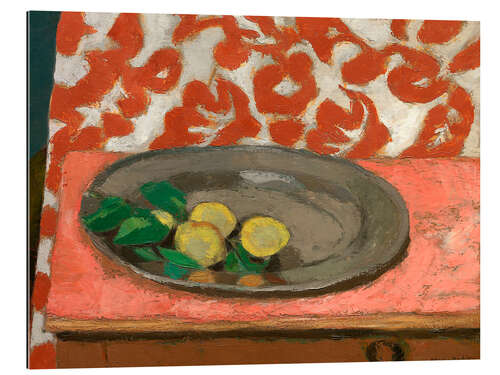Stampa su plexi-alluminio Lemons on a pewter plate, 1926