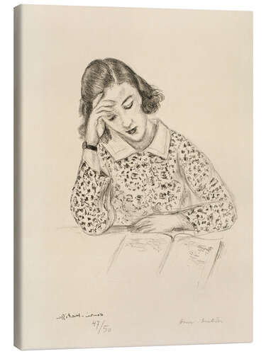 Canvas print Reading Girl, 1923