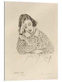 Stampa su plexi-alluminio Reading Girl, 1923