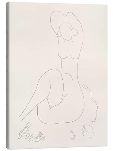 Leinwandbild Source soie..., Tafel 28 aus Poesies de Mallarmé, 1932