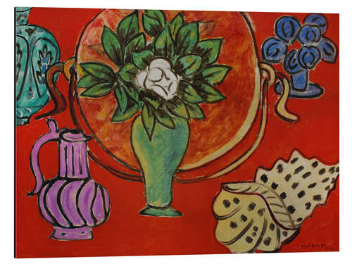 Tableau en aluminium Nature morte au magnolia, 1941