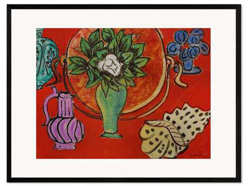Ingelijste kunstdruk Still Life with Magnolia, 1941