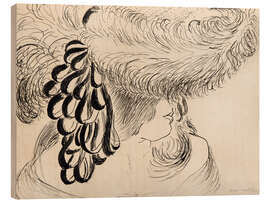 Wood print Girl in Plumed Hat (Antoinette), 1919 - Henri Matisse