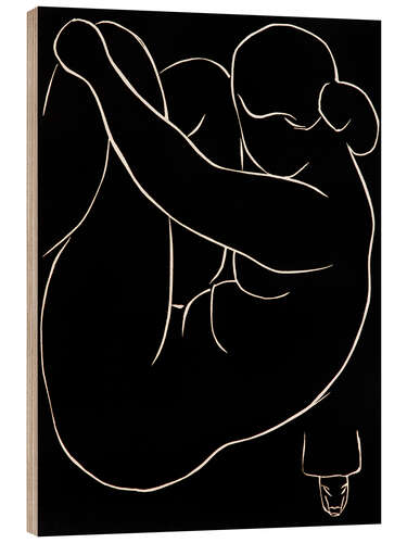 Wood print Pasiphaé (1928/1936), - seule, au pied du grand caroubier