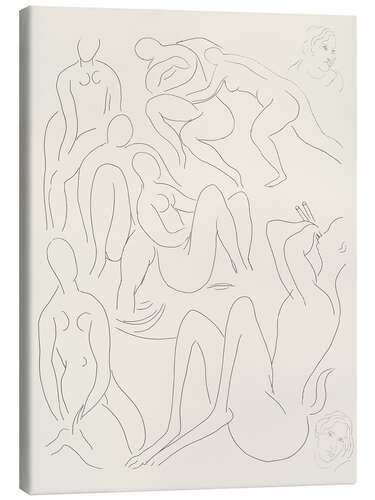 Leinwandbild L’Après-Midi d’un Faune, Tafel 16 aus Poesies de Mallarmé, 1932