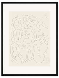 Gerahmter Kunstdruck L’Après-Midi d’un Faune, Tafel 16 aus Poesies de Mallarmé, 1932