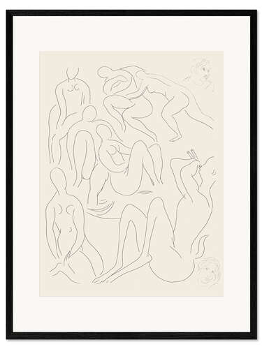 Ingelijste kunstdruk L'Après-Midi d'un Faune, plate 16 from Poetry de Mallarmé, 1932