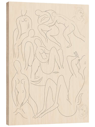 Tableau en bois L'Après-Midi d'un Faune, planche 16 de Poésie de Mallarmé, 1932