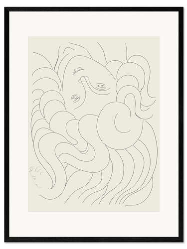Impresión de arte enmarcada With her Pure Nails, plate 25 from Poetry de Mallarmé, 1932