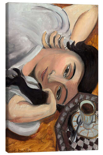 Obraz na płótnie Laurette with a cup of coffee, 1916
