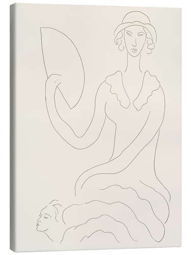 Leinwandbild Eventail de Madame Mallarmé, Tafel 20 aus Poesies de Mallarmé