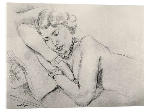 Acrylic print La dormeuse, the sleeping woman