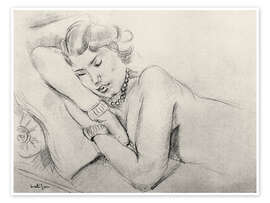 Wall print La dormeuse, the sleeping woman - Henri Matisse
