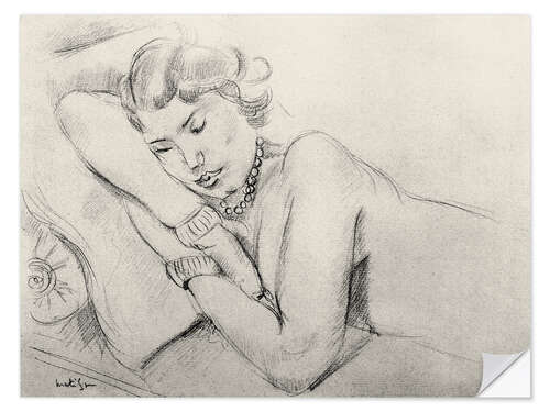 Wall sticker La dormeuse, the sleeping woman
