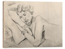Obraz na drewnie La dormeuse, the sleeping woman - Henri Matisse