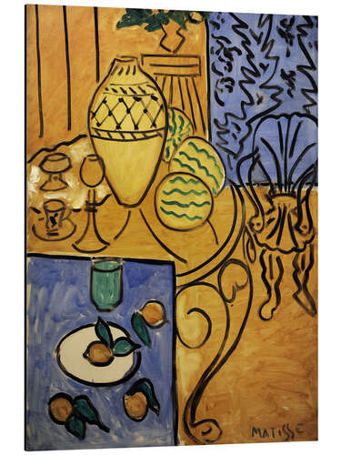 Cuadro de aluminio Interior in yellow and blue, 1946
