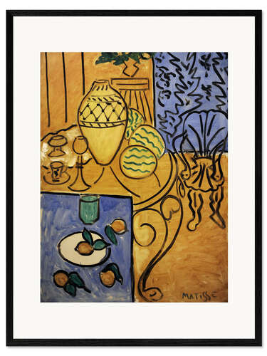 Framed art print Interior in yellow and blue, 1946