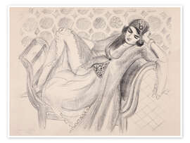 Wall print Resting on the Bench, 1929 - Henri Matisse