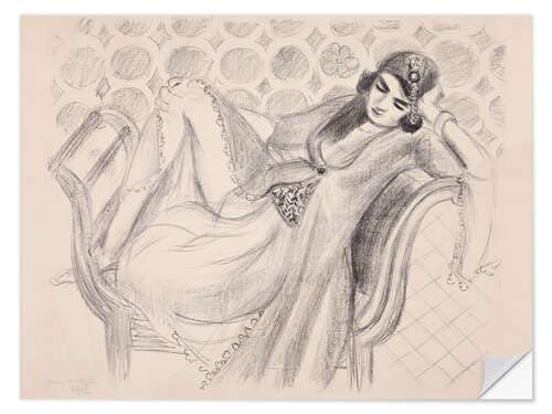Naklejka na ścianę Resting on the Bench, 1929